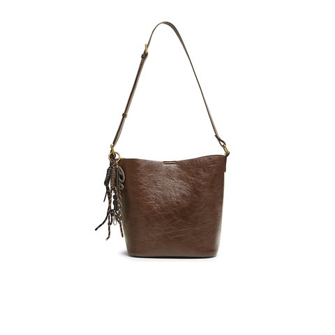 百思图2025春季新款商场同款简约大容量水桶包单肩包女X3667AX5