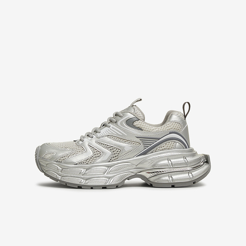 百思图2025夏季新款简约时尚户外运动老爹鞋厚底女休闲鞋D5801BM5