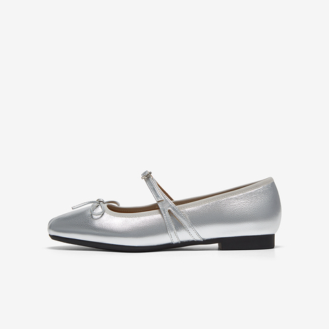 百思图2025春季新款简约复古法式玛丽珍鞋方跟女单鞋TTS43AQ5