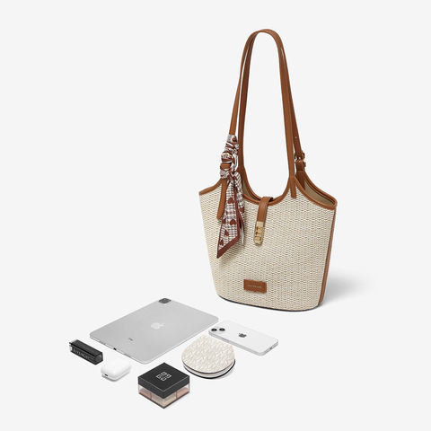 百思图2025夏季新款商场同款时尚大容量托特包单肩包女X3680BX5