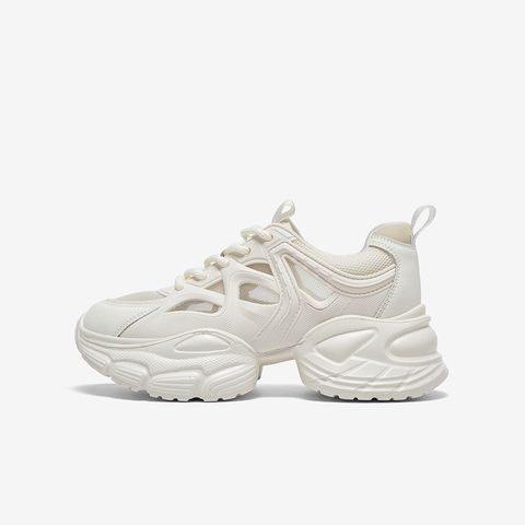 百思图2025夏季新款时尚户外运动老爹鞋厚底增高女休闲鞋B2221BM5