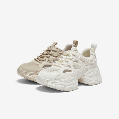 百思图2025夏季新款时尚户外运动老爹鞋厚底增高女休闲鞋B2221BM5