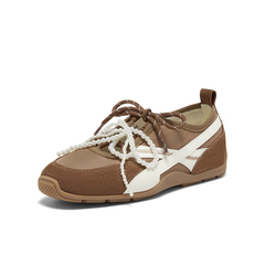 百思图2025秋季新款时尚复古户外运动德训鞋女休闲鞋A9002CM5