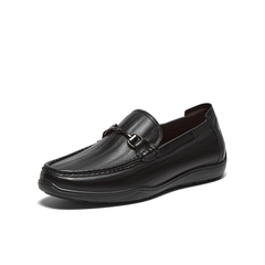 百思图2025秋季新款商场同款乐福鞋时尚商务男休闲皮鞋51725CM5