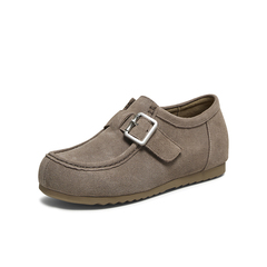 百思图2025秋季新款袋鼠鞋时尚户外休闲深口女单鞋UWK01CM5