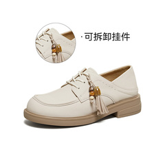 百思图2026春季新款商场同款牛津鞋简约复古女单鞋W6811AM6