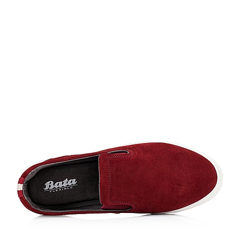 Bata/拔佳秋季专柜同款红色二层牛皮男休闲鞋82P03CM5