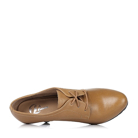 Bata/拔佳秋季专柜同款棕黄色牛皮女鞋AUR57CM5