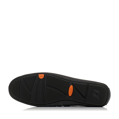 BATA/拔佳夏季专柜同款深兰套脚平跟牛皮男乐福鞋(软)A8S05BM5