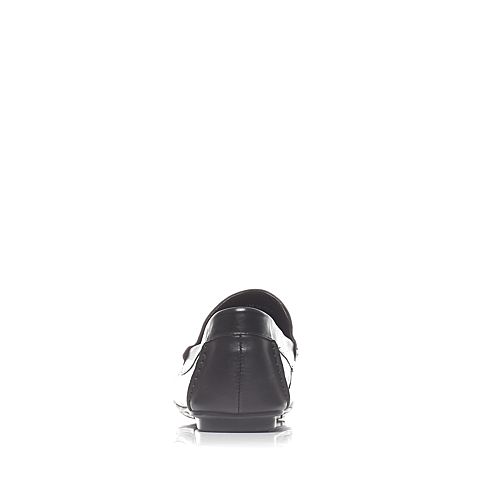 Bata/拔佳春季专柜同款黑色绵羊皮平跟男休闲鞋(软)A8S13AM6