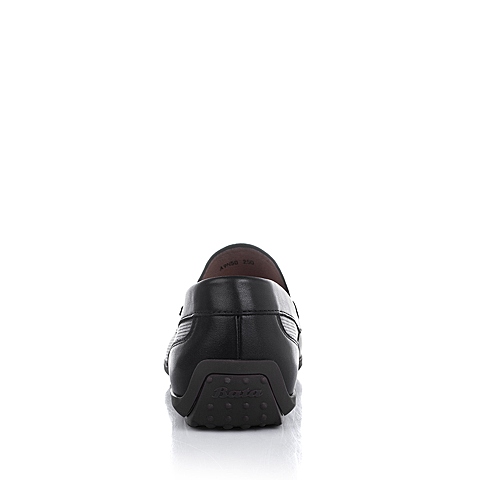 Bata/拔佳2016夏季黑色油皮牛皮柔软舒适男单鞋A9N50BM6