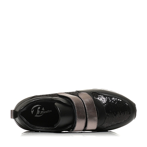 BATA/拔佳春季专柜同款黑色内增高女休闲鞋082-1AM6