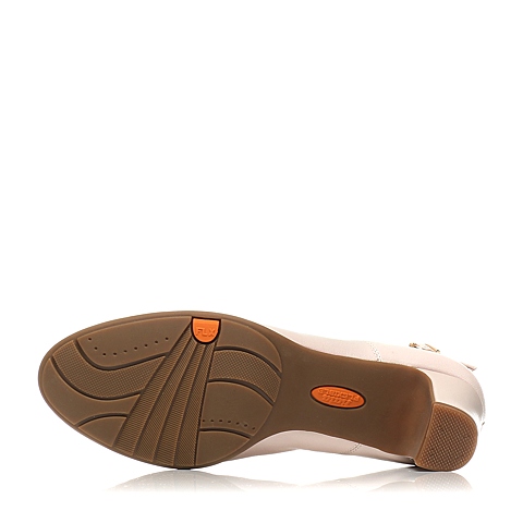 BATA/拔佳春季专柜同款米色山羊皮女单鞋(软)AQ703AQ6