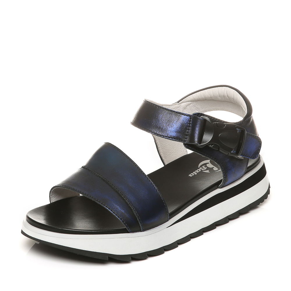 BATA/拔佳夏季专柜同款简约舒适平跟蓝色女凉鞋28-18BL6