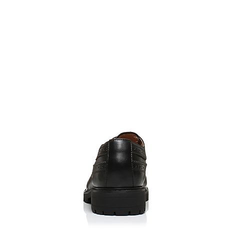 Bata/拔佳专柜同款黑色英伦风雕花牛皮女单鞋AWG59CM6