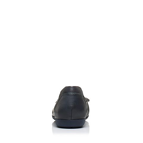 Bata/拔佳秋专柜同款兰色蝴蝶结舒适平跟浅口女单鞋AM801CQ6