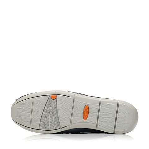 Bata/拔佳夏季专柜同款深兰色时尚休闲拼接系带平跟男单鞋5F05BM7