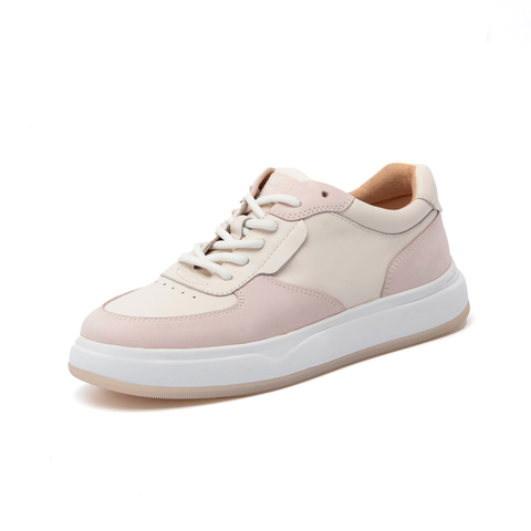 Bata休闲鞋女2024春季商场新款牛皮通勤百搭时尚撞色板鞋AXT03AM4