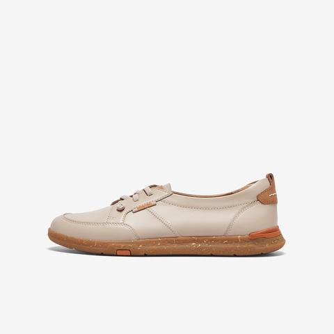 Bata木作小白鞋女2024春季商场牛皮软底百搭运动休闲单鞋AV209AA4