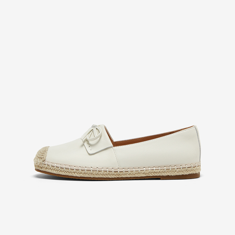 Bata渔夫鞋女2025春季商场新款牛皮通勤舒适百搭一脚蹬6A117AA5