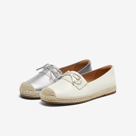 Bata渔夫鞋女2025春季商场新款牛皮通勤舒适百搭一脚蹬6A117AA5