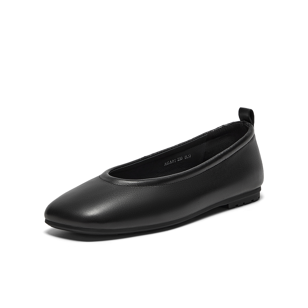 Bata浅口单鞋女2025春季商场新款羊皮软底通勤百搭单鞋AGA01AQ5