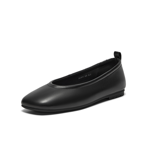 Bata浅口单鞋女2025春季商场新款羊皮软底通勤百搭单鞋AGA01AQ5