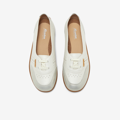 Bata休闲鞋女2025夏季商场新款通勤牛羊皮厚软底开车鞋ALI02BA5