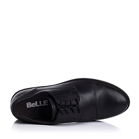 BELLE/百丽春季专柜同款黑色小牛皮男皮鞋31Y05AM3