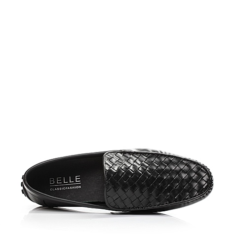 Belle/百丽夏季黑色牛皮男单鞋31402BM3