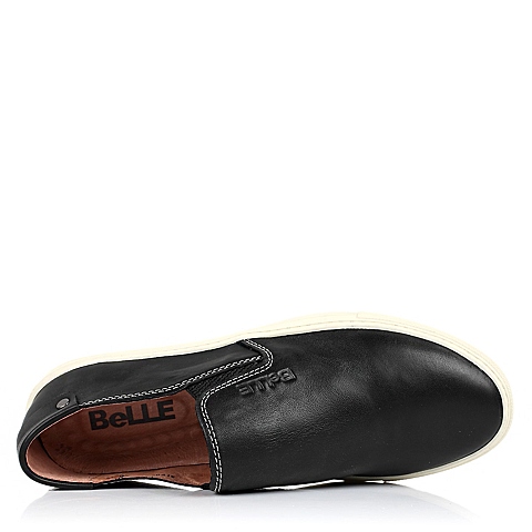 BELLE/百丽春季专柜同款黑色油蜡牛皮男皮鞋31P05AM3