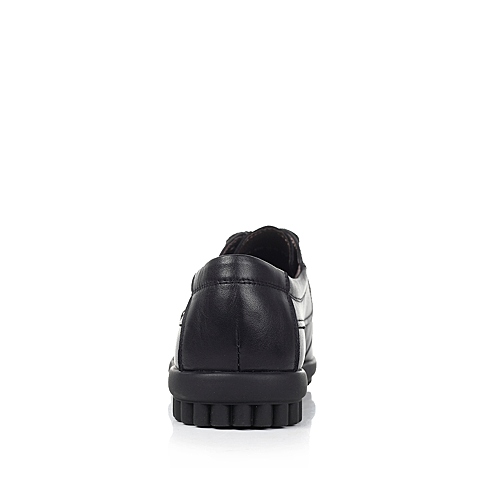 BELLE/百丽春季专柜同款黑色软牛皮男皮鞋37K01AM4