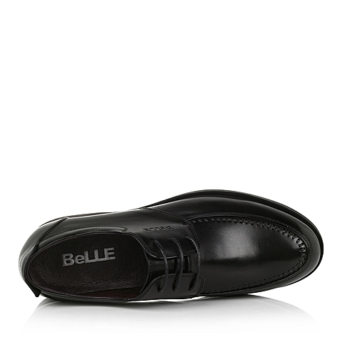 BELLE/百丽夏季黑色牛皮男单鞋A1185BM4