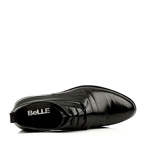 Belle/百丽秋季黑色水牛皮男单鞋Q65-2CM4