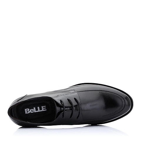 Belle/百丽年春季黑色牛皮男单鞋86603AM5