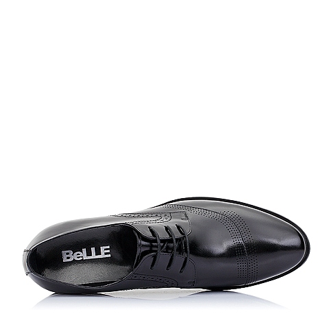 Belle/百丽夏季黑色牛皮男单鞋A1235BM5