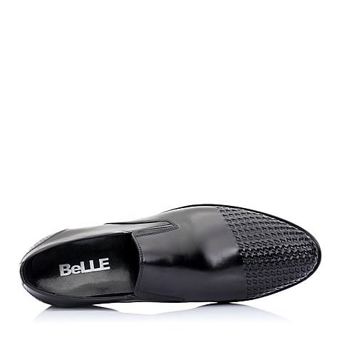 Belle/百丽夏季黑色牛皮男单鞋A1231BM5