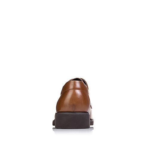 Belle/百丽秋季专柜同款棕色牛皮商务正装男皮鞋德比鞋3UX01CM5