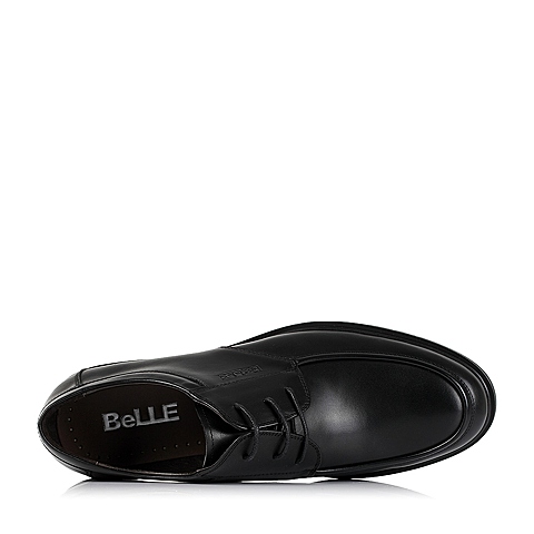 BELLE/百丽秋专柜同款黑色牛皮男单鞋3UW01CM5