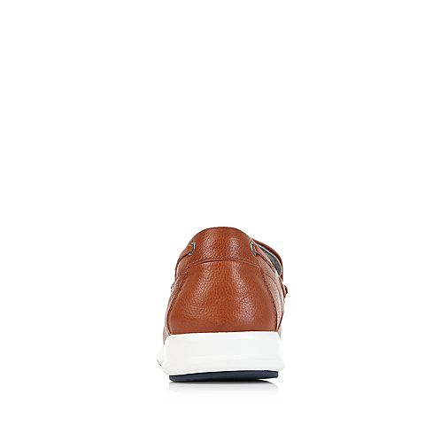 BELLE/百丽冬季专柜同款棕色牛皮男休闲鞋3XA01DM5