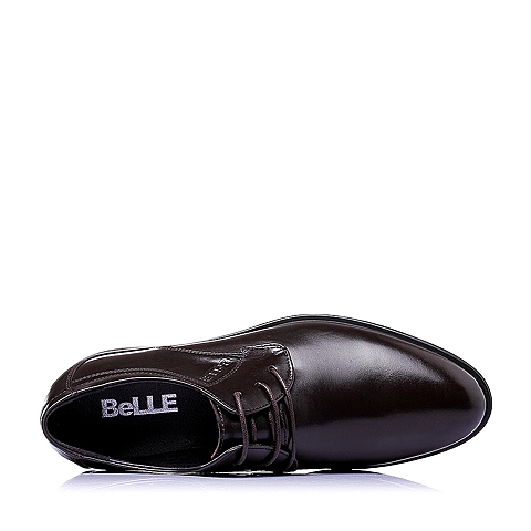 BELLE/百丽春季专柜同款棕色牛皮商务正装男单鞋3QK01AM5