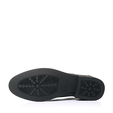 BELLE/百丽夏季专柜同款黑色牛皮时尚商务正装儒雅男皮鞋3SD01BM5