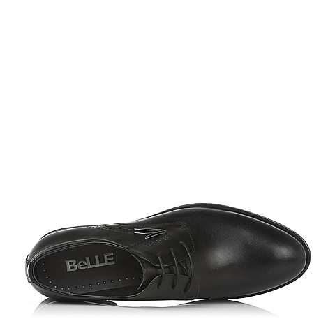 BELLE/百丽秋季专柜同款黑色牛皮商务正装男单鞋3VA01CM5