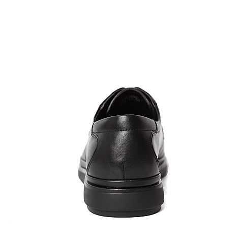 BELLE/百丽春季专柜同款黑色牛皮革男休闲鞋4JC02AM6