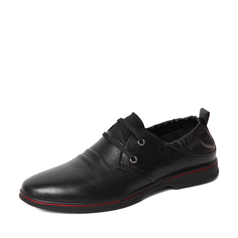 BELLE/百丽春季专柜同款黑色牛皮男单鞋3ZS01AM6