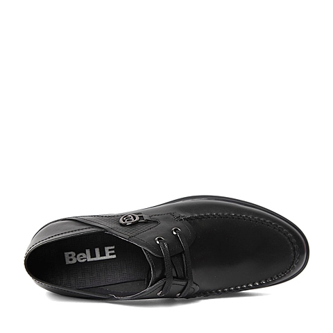 BELLE/百丽春专柜同款黑色牛皮时尚经典儒雅男皮鞋4KD01AM6