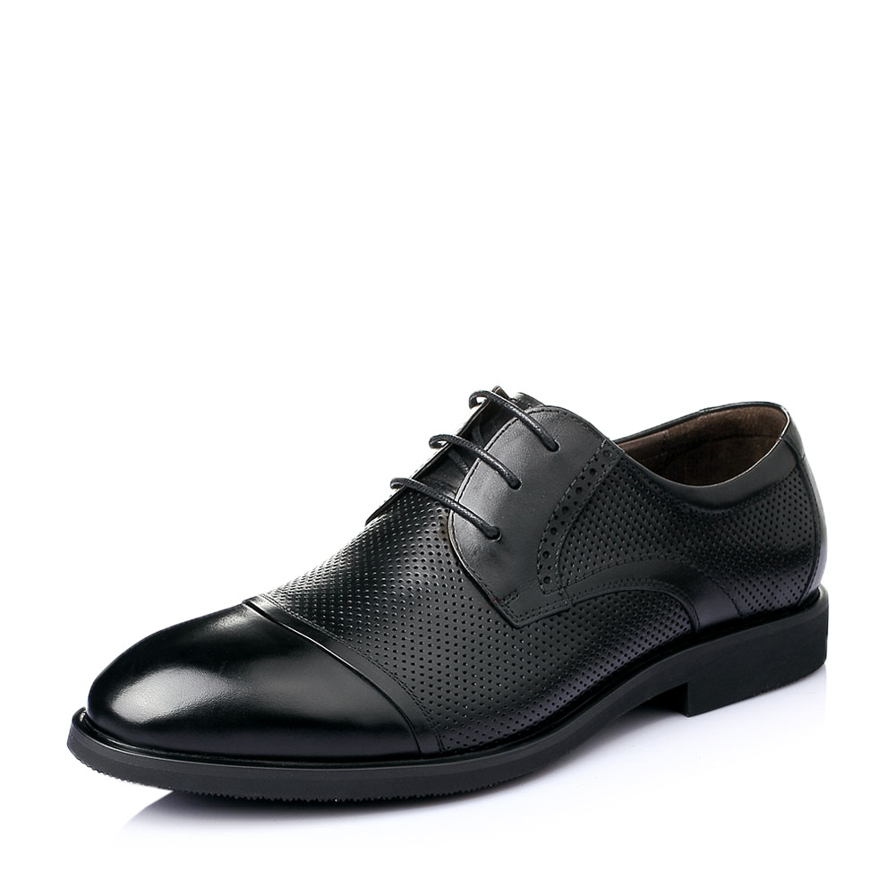BELLE/百丽夏季黑色牛皮商务正装男单鞋Y2065BM6