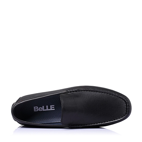 BELLE/百丽夏季黑色牛皮男单鞋C8901BM6