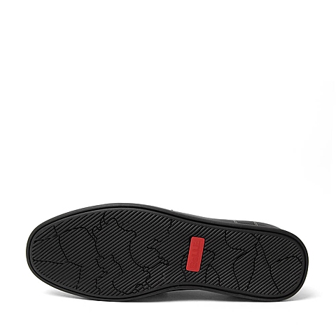 BELLE/百丽夏季专柜同款黑色牛皮男皮鞋4KJ01BM6