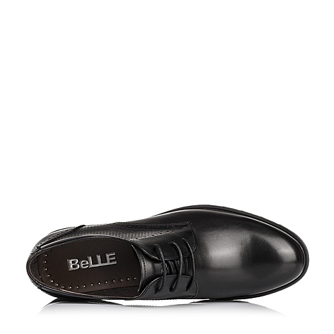 BELLE/百丽秋季黑色牛皮男单鞋D8161CM6